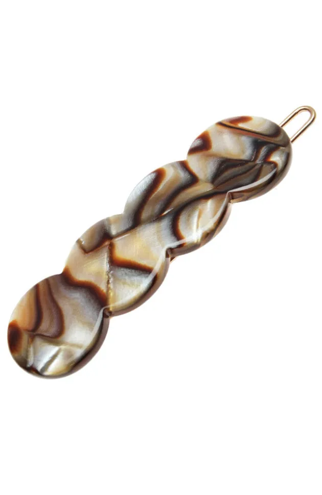 Scalloped Tige Boule Barrette - Classic