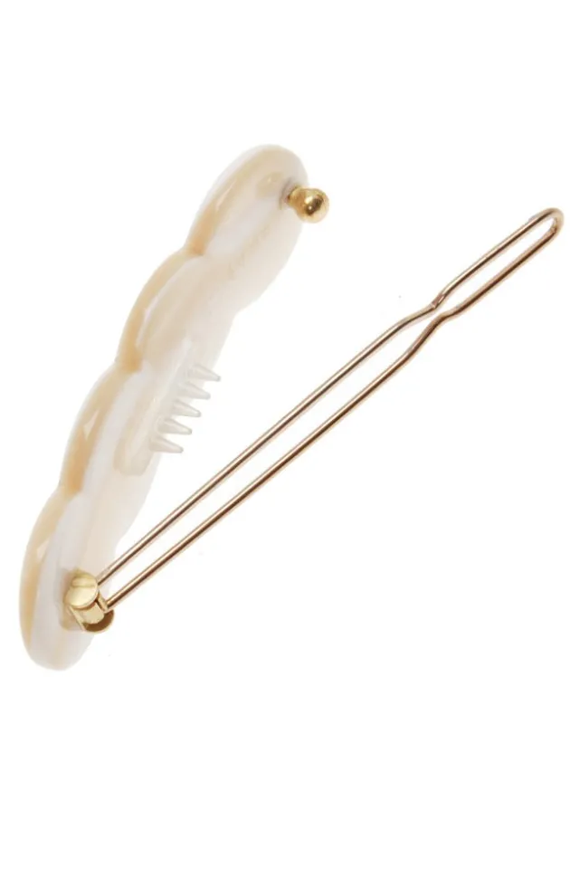 Scalloped Tige Boule Barrette - Classic