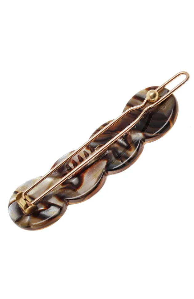 Scalloped Tige Boule Barrette - Classic