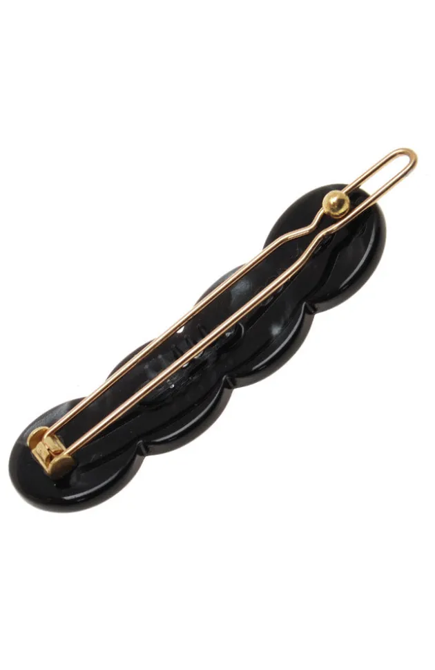 Scalloped Tige Boule Barrette - Classic