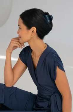 Small Couture Claw Clip - Denim