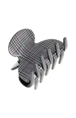 Small Couture Claw Clip - Plaid Black