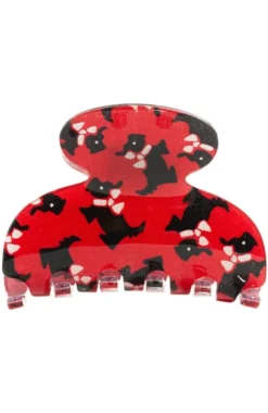 Small Couture Claw Clip - Scottie Dog