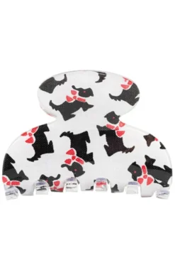 Small Couture Claw Clip - Scottie Dog