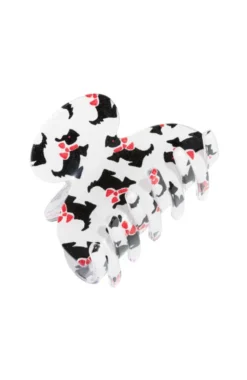 Small Couture Claw Clip - Scottie Dog