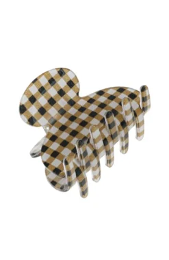 Small Couture Claw Clip - Whiskey Check