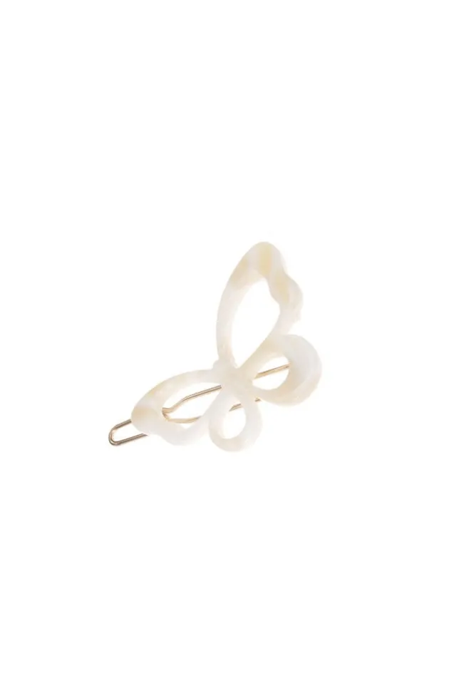 Small Cutout Butterfly Tige Boule Barrette - Classic