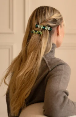 Small Ivy Crystal Barrette
