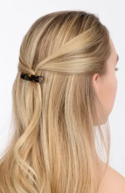 Small Luxury Rectangle Barrette - Classic