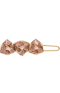 Triple Crystal Tige Boule Barrette