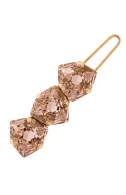 Triple Crystal Tige Boule Barrette