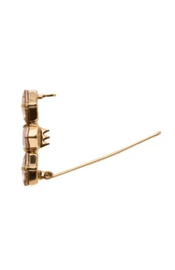 Triple Crystal Tige Boule Barrette
