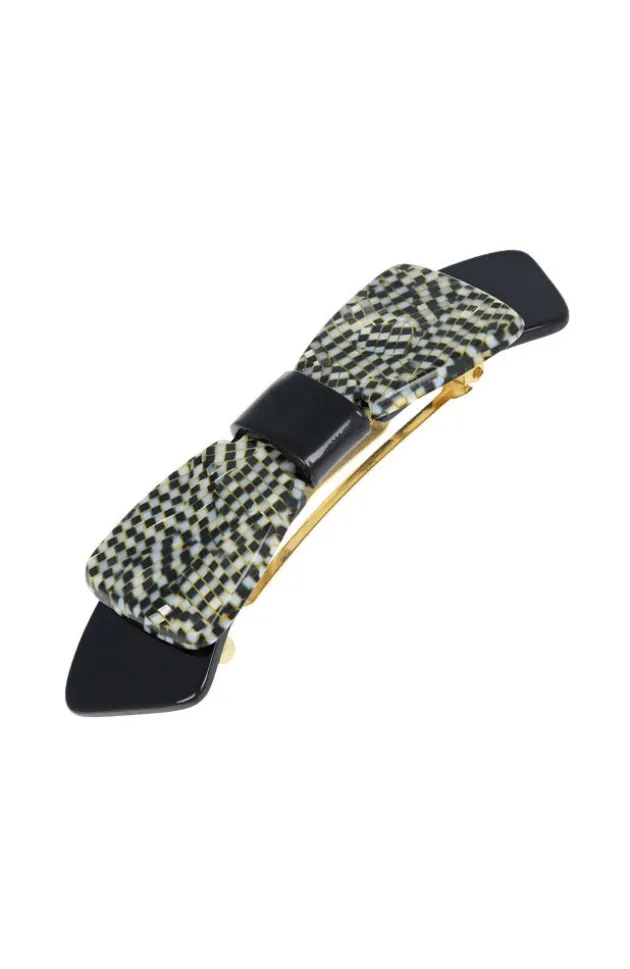 Two Tone Bow Barrette - Classic