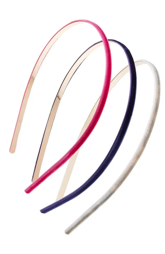 Velvet Skinny Headband 3-Pack
